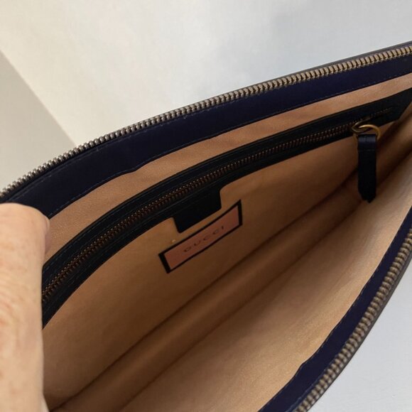 Gucci 445597 Ghost GG Stars Big Pouch Multicolor Leather Clutch (152481) - Picture 6 of 9